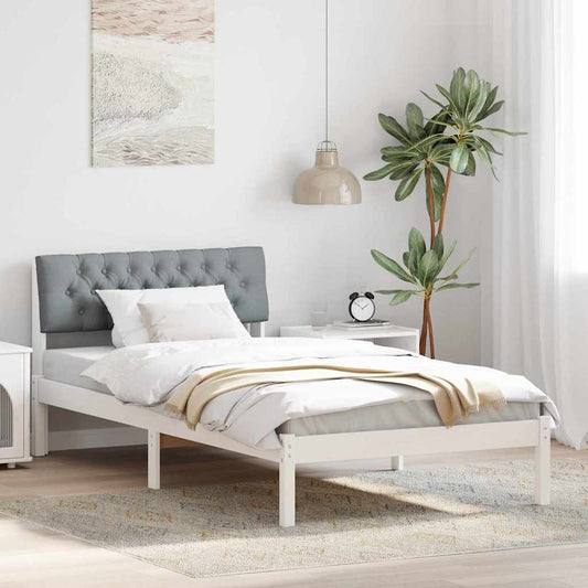 Struttura del Letto Bianco e grigio chiaro 100 x 200 cm | homemem39