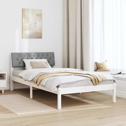 Struttura del Letto Bianco e grigio chiaro 100 x 200 cm | homemem39