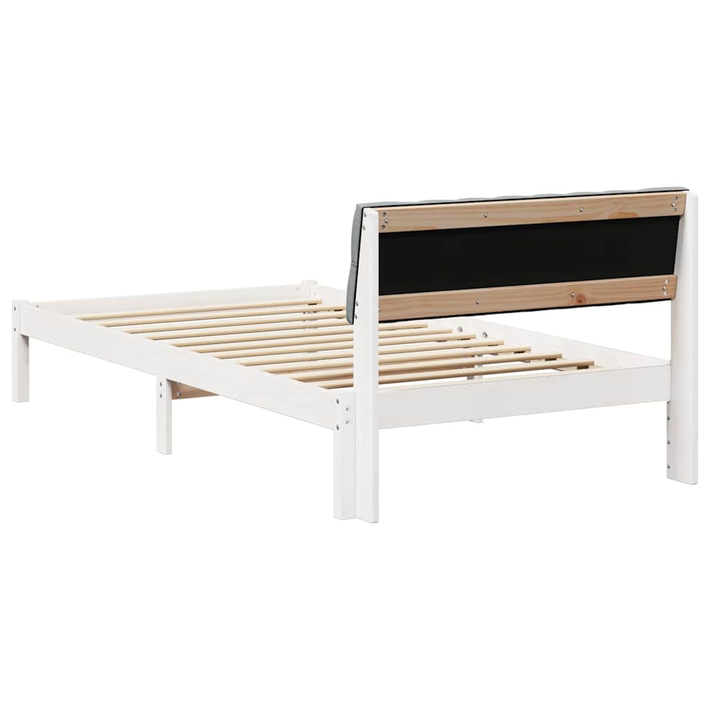 Struttura del Letto Bianco e grigio chiaro 100 x 200 cm | homemem39