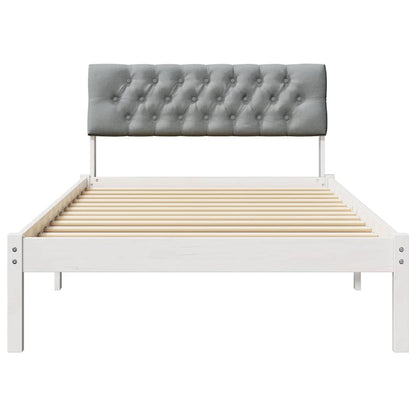 Struttura del Letto Bianco e grigio chiaro 100 x 200 cm | homemem39