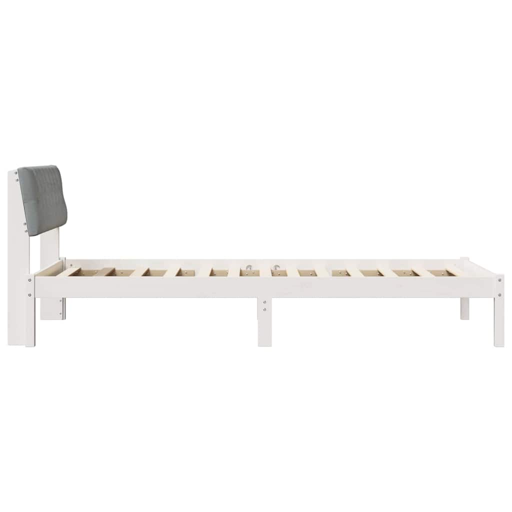 Struttura del Letto Bianco e grigio chiaro 100 x 200 cm | homemem39