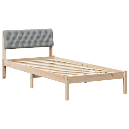 Struttura del Letto Marrone e grigio chiaro 90 x 200 cm | homemem39