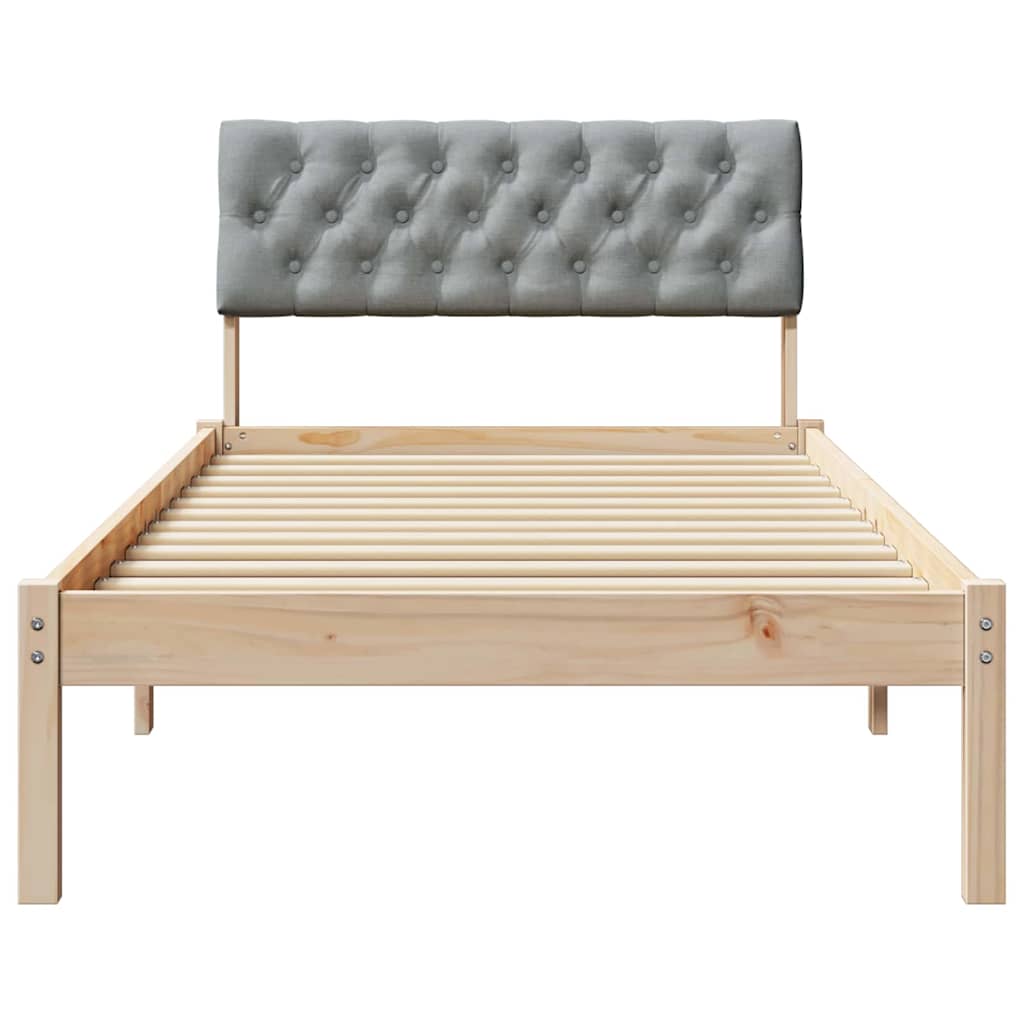 Struttura del Letto Marrone e grigio chiaro 90 x 200 cm | homemem39