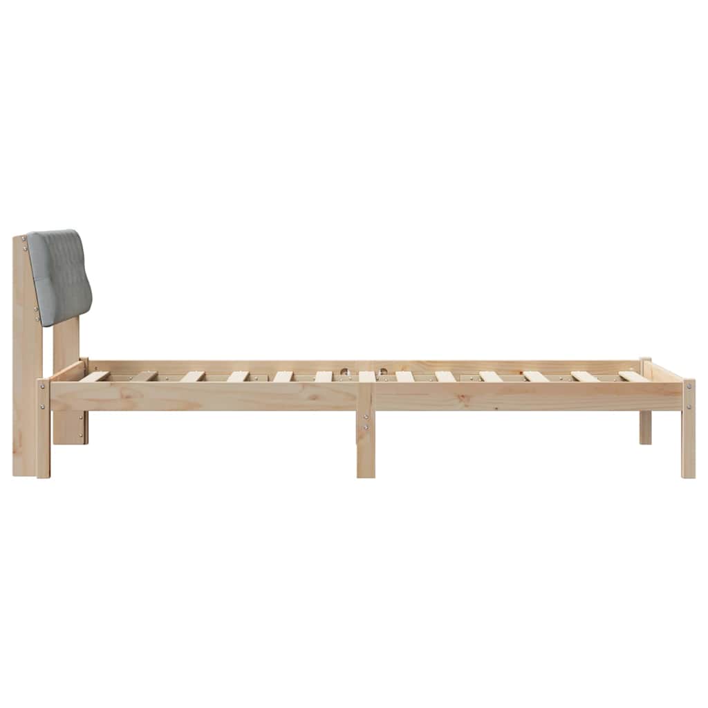 Struttura del Letto Marrone e grigio chiaro 90 x 200 cm | homemem39