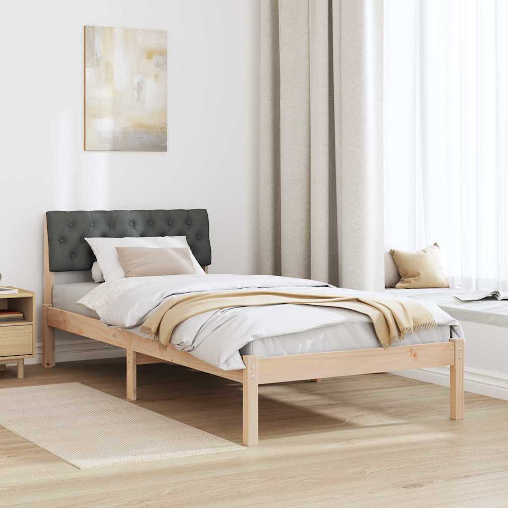 Struttura del Letto marrone e grigio scuro 90 x 200 cm | homemem39