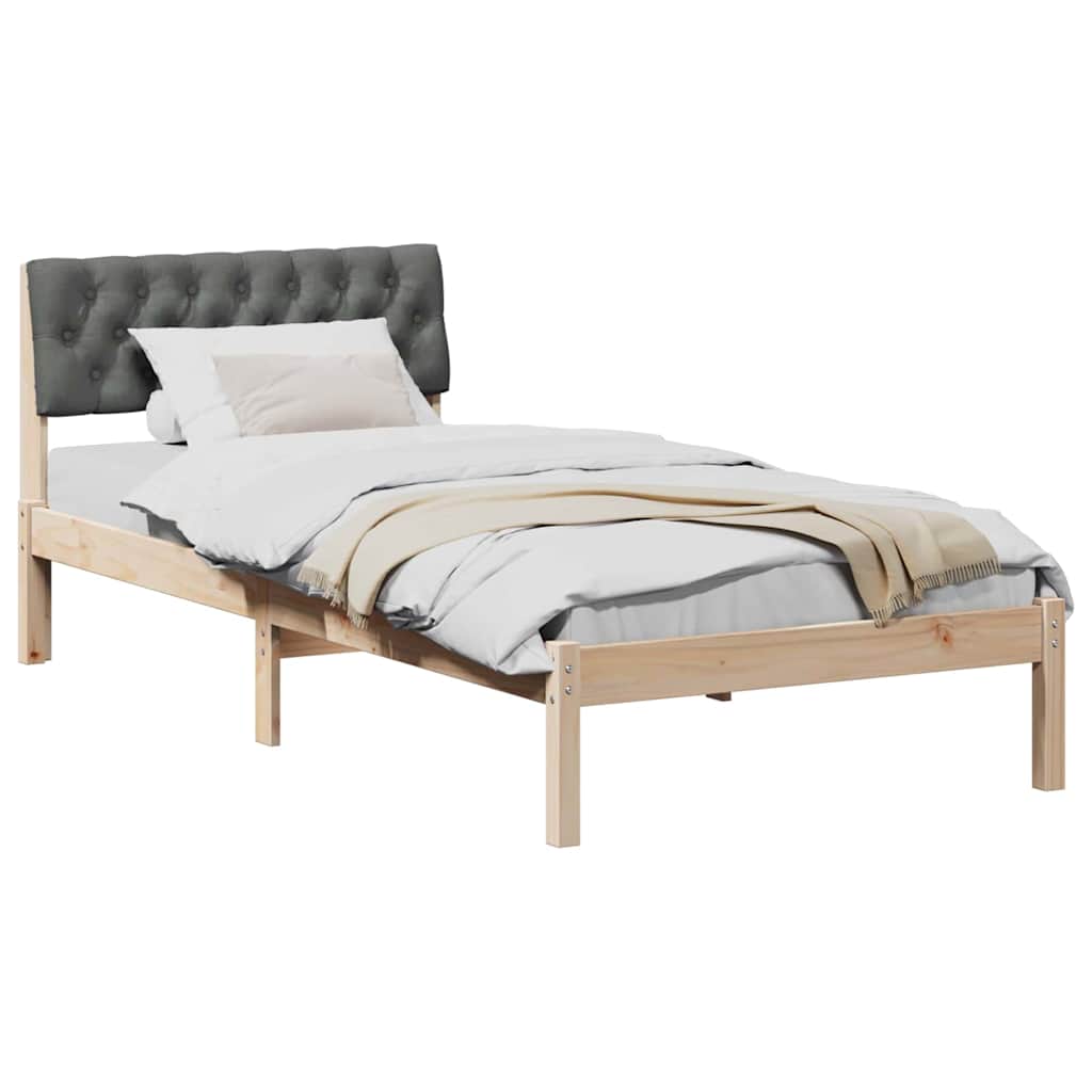Struttura del Letto marrone e grigio scuro 90 x 200 cm | homemem39