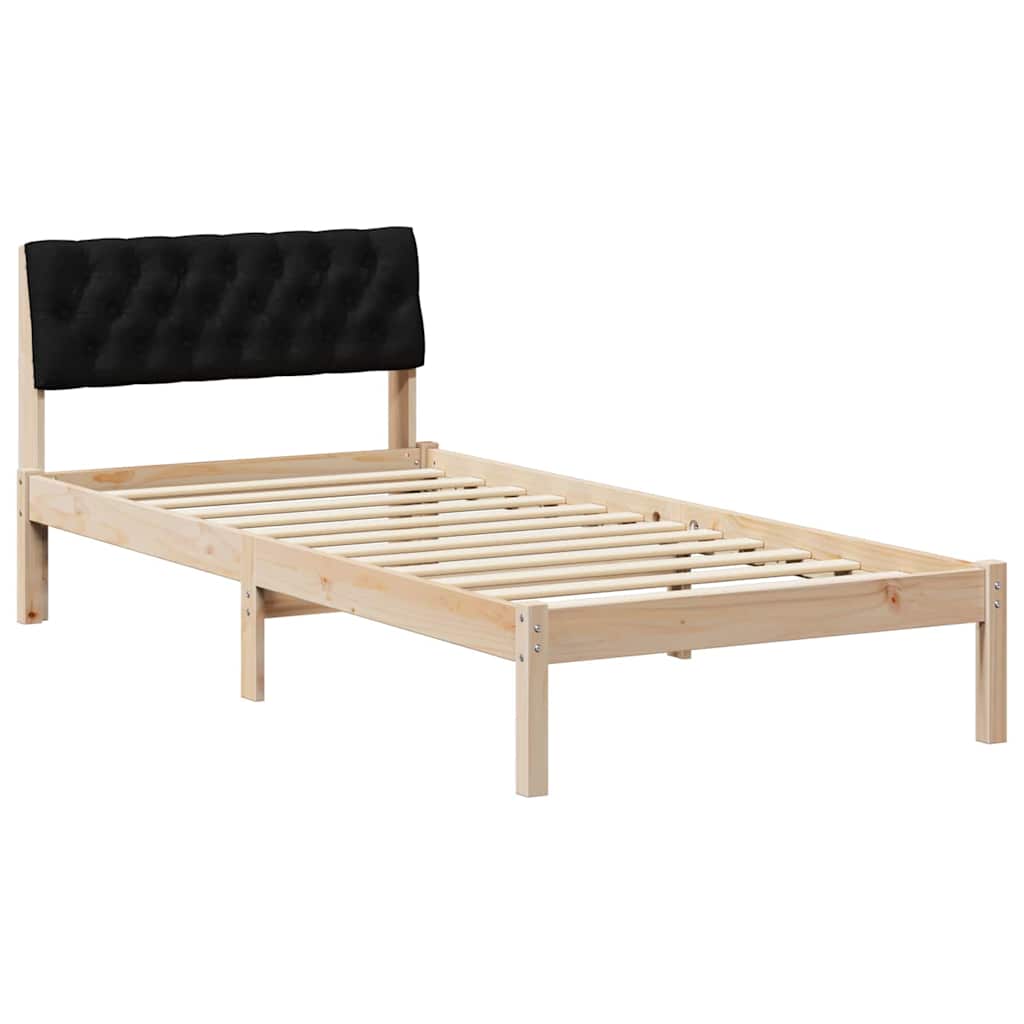 Struttura del Letto con testiera Marrone e nero 90 x 200 cm | homemem39