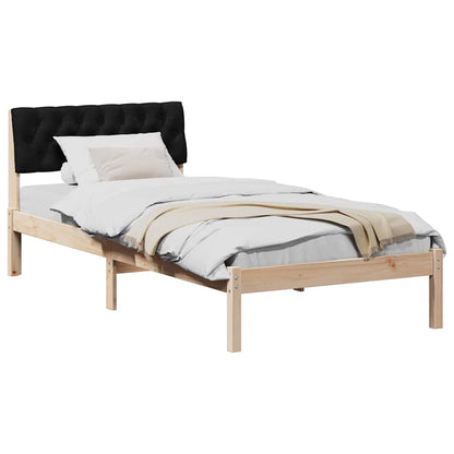 Struttura del Letto con testiera Marrone e nero 90 x 200 cm | homemem39