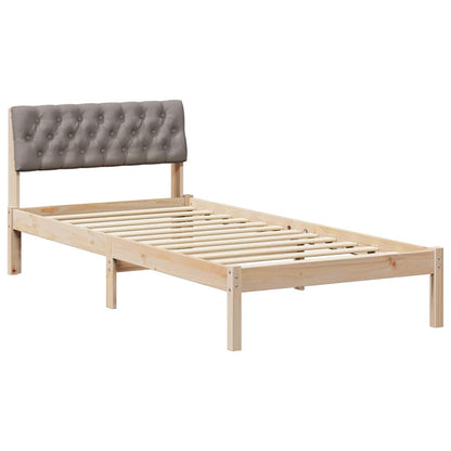 Struttura del Letto con testiera Marrone e taupe 90 x 200 cm | homemem39