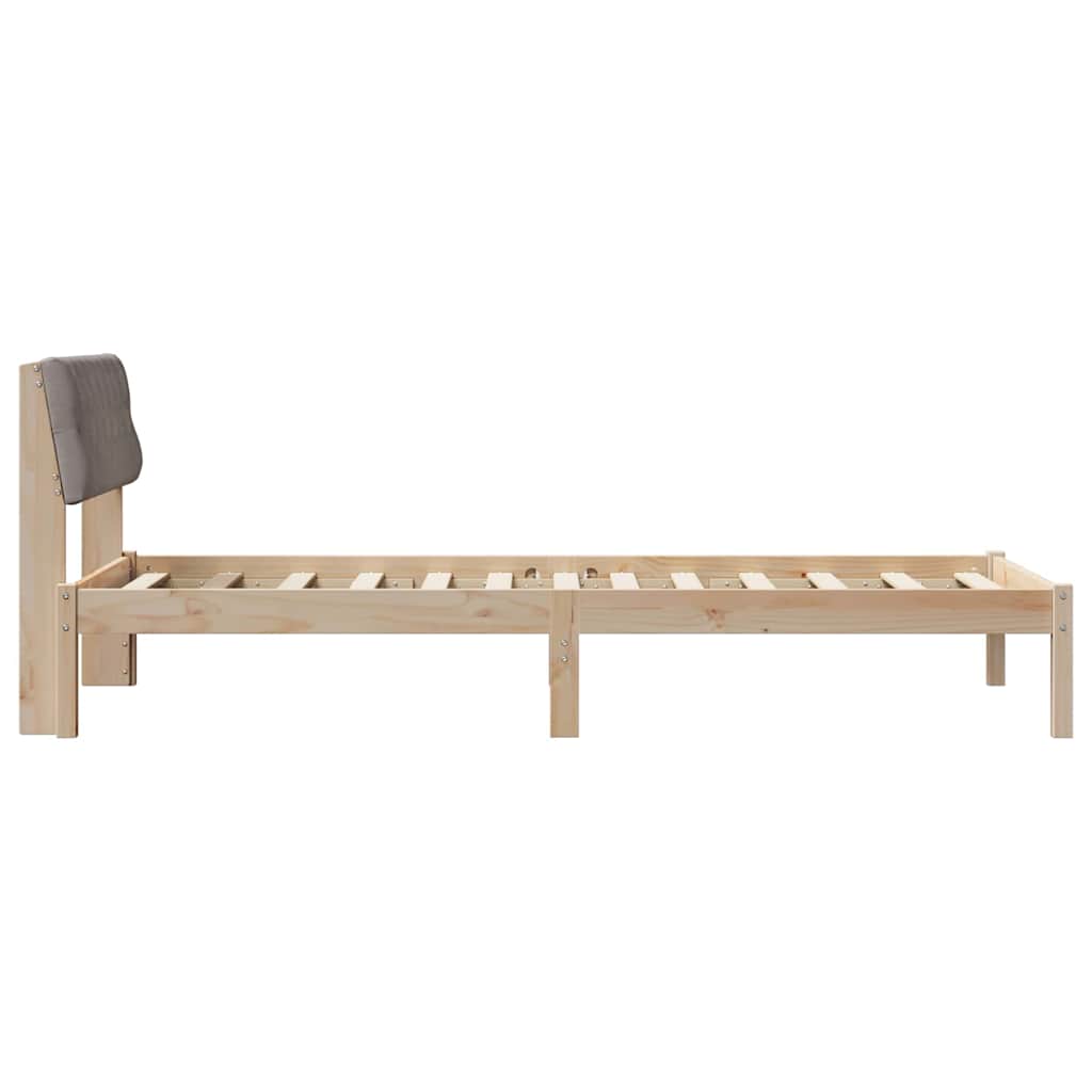 Struttura del Letto con testiera Marrone e taupe 90 x 200 cm | homemem39