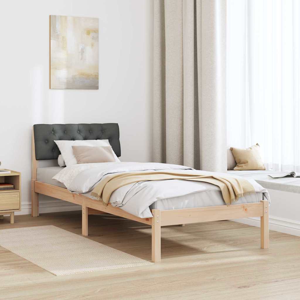 Struttura del Letto marrone e grigio scuro 80 x 200 cm | homemem39