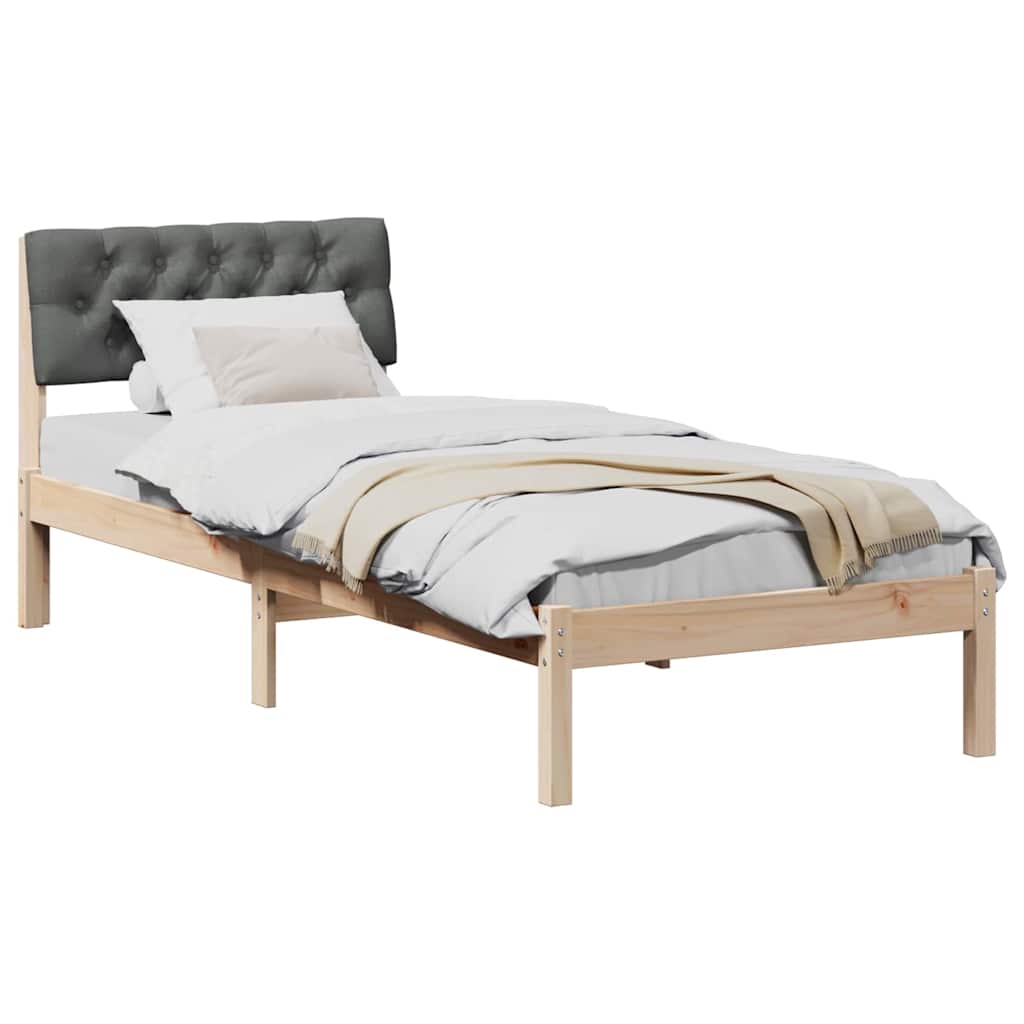 Struttura del Letto marrone e grigio scuro 80 x 200 cm | homemem39