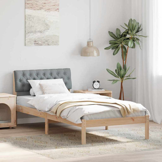 Struttura del Letto Marrone e grigio chiaro 90 x 190 cm | homemem39