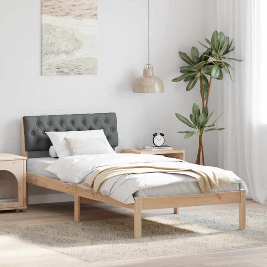 Struttura del Letto marrone e grigio scuro 90 x 190 cm | homemem39
