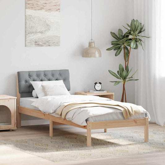 Struttura del Letto Marrone e grigio chiaro 75 x 190 cm | homemem39