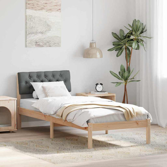 Struttura del Letto marrone e grigio scuro 75 x 190 cm | homemem39