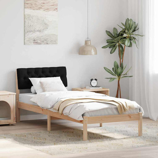 Struttura del Letto con testiera Marrone e nero 75 x 190 cm | homemem39