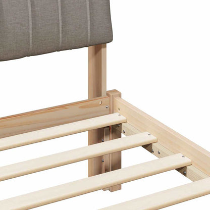 Struttura del Letto con testiera Marrone e taupe 160 x 200 cm