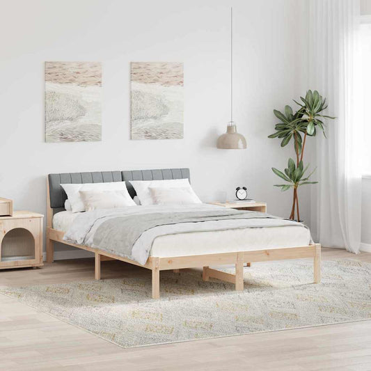 Struttura del Letto Marrone e grigio chiaro 135 x 190 cm | homemem39