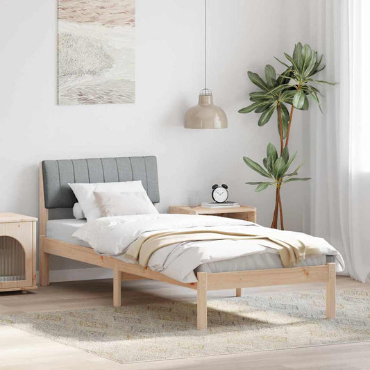 Struttura del Letto Marrone e grigio chiaro 75 x 190 cm | homemem39