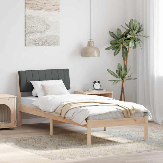 Struttura del Letto marrone e grigio scuro 75 x 190 cm | homemem39