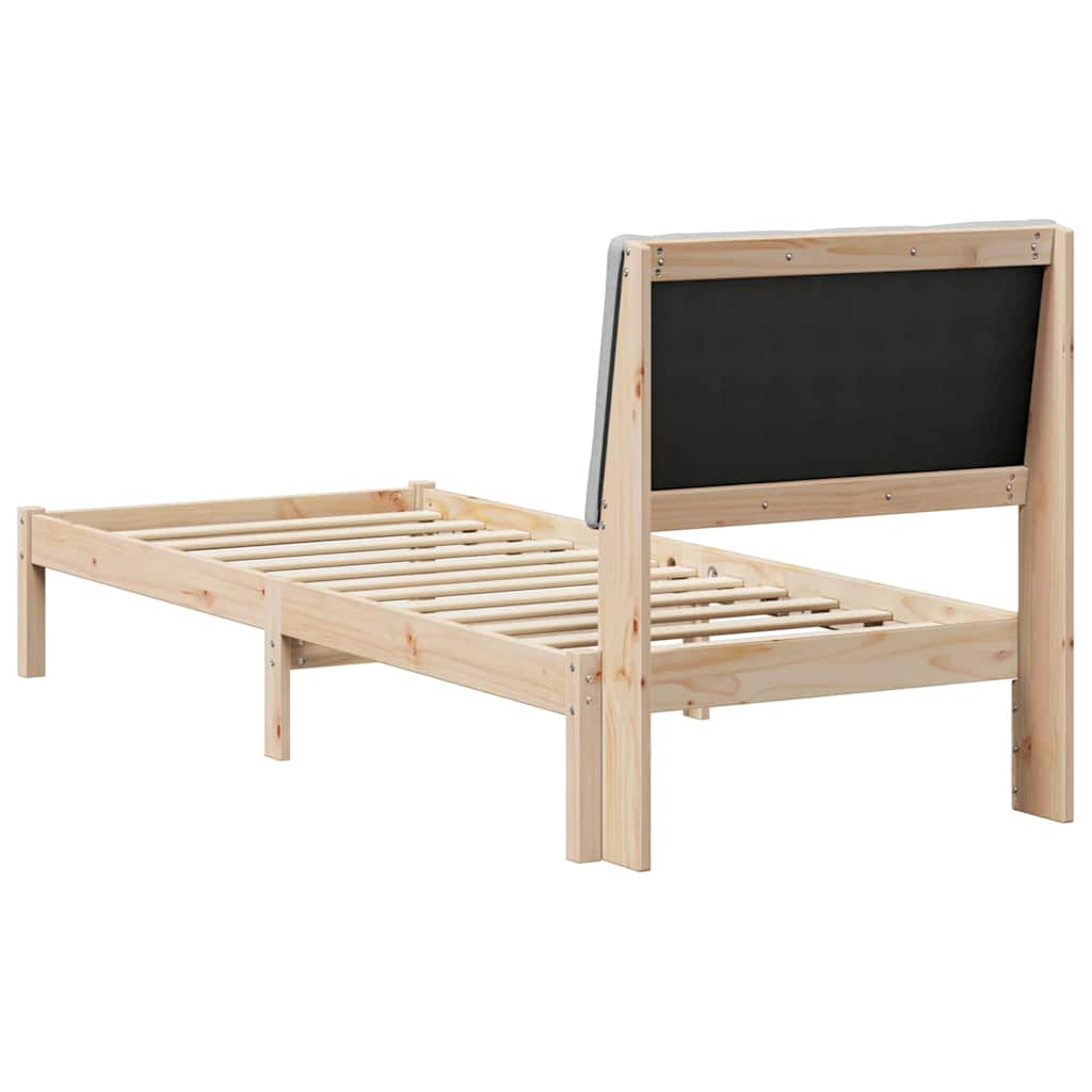 Struttura del Letto Marrone e grigio chiaro 75 x 190 cm