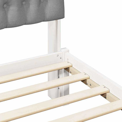 Struttura del letto Grigio chiaro 140 x 200 cm Pino massello