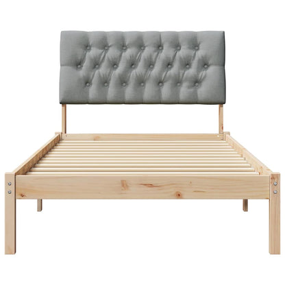 Letto con Testiera Rivestita con testiera Marrone 100 x 200 cm