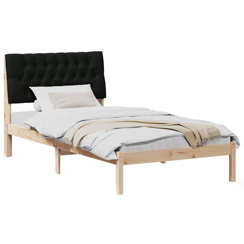 Letto con Testiera Rivestita con testiera Marrone 100 x 200 cm