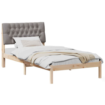 Letto con Testiera Rivestita con testiera Marrone 100 x 200 cm