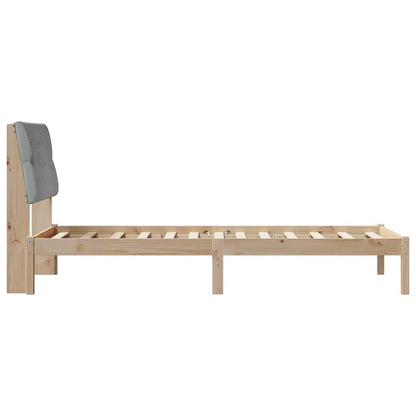 Letto con Testiera Rivestita con testiera Marrone 90 x 200 cm