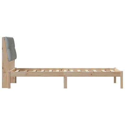 Letto con Testiera Rivestita con testiera Marrone 80 x 200 cm