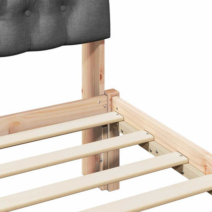 Letto con Testiera Rivestita con testiera Marrone 80 x 200 cm