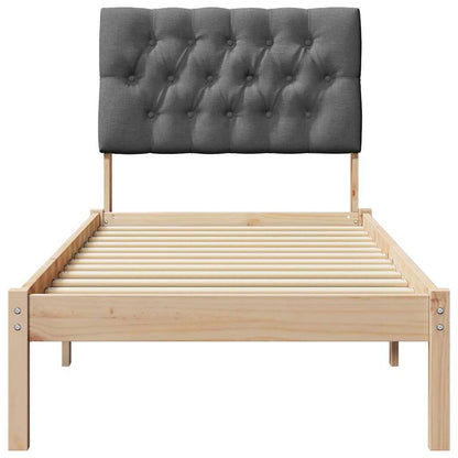 Letto con Testiera Rivestita con testiera Marrone 80 x 200 cm