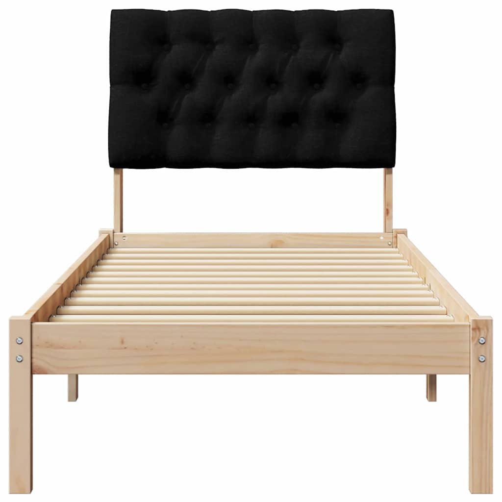 Letto con Testiera Rivestita con testiera Marrone 80 x 200 cm