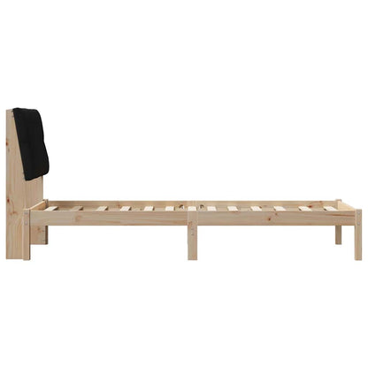 Letto con Testiera Rivestita con testiera Marrone 80 x 200 cm