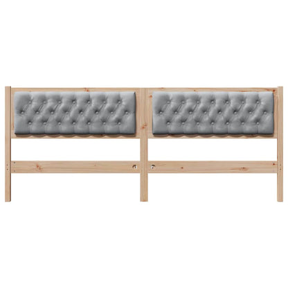 Testiera Marrone e grigio chiaro 200 cm Legno di pino massello