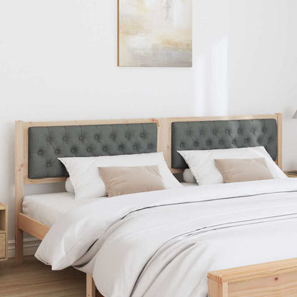 Testiera marrone e grigio scuro 200 cm Legno di pino massello