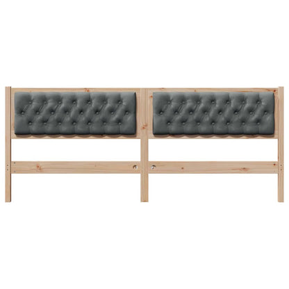 Testiera marrone e grigio scuro 200 cm Legno di pino massello