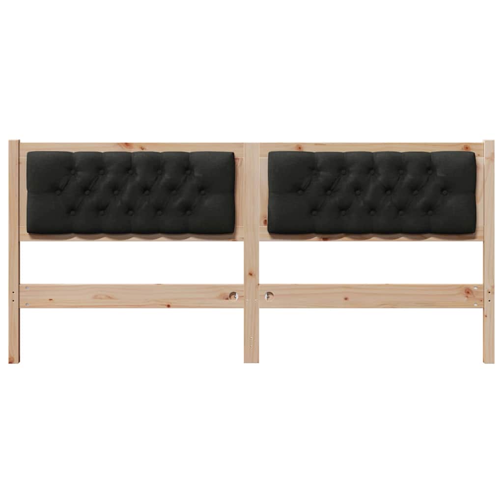 Testiera Altro Marrone e nero 180 cm Legno di pino massello