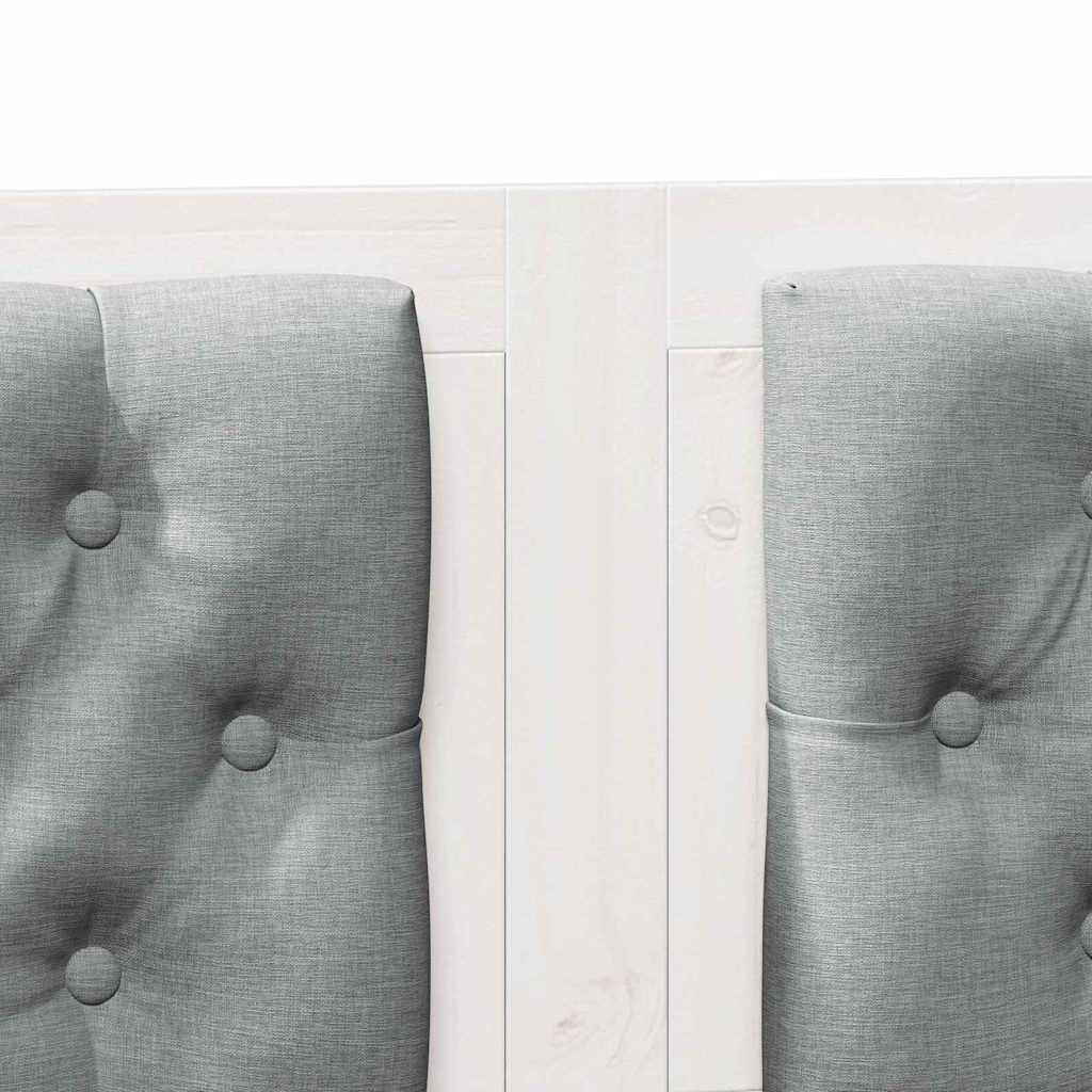 Testiera Bianco e grigio chiaro 180 cm Legno di pino massello