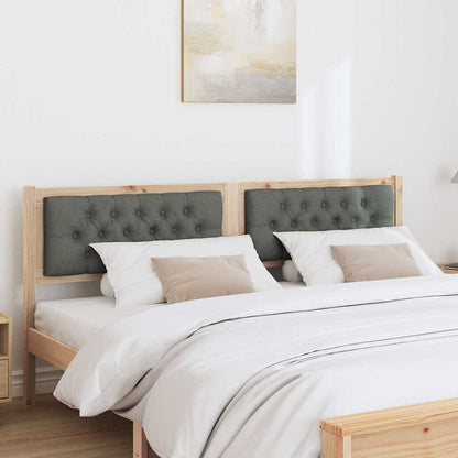 Testiera marrone e grigio scuro 160 cm Legno di pino massello