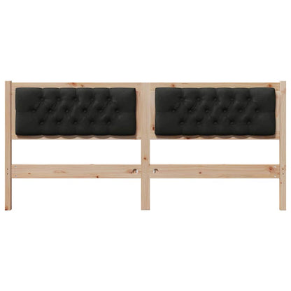 Testiera Altro Marrone e nero 160 cm Legno di pino massello