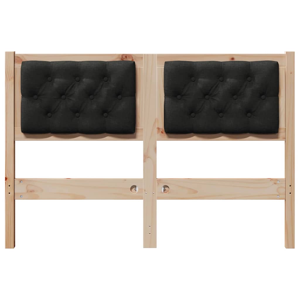 Testiera Altro Marrone e nero 135 cm Legno di pino massello