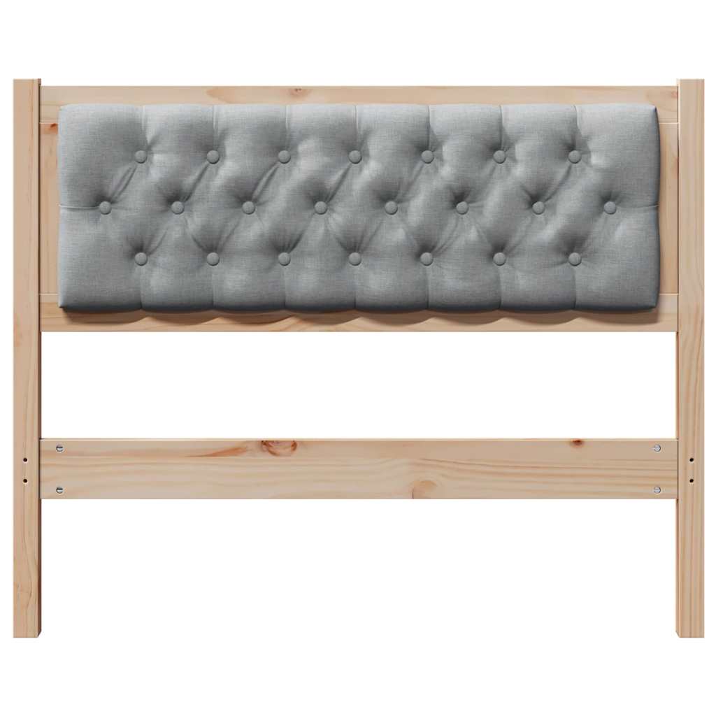 Testiera Marrone e grigio chiaro 100 cm Legno di pino massello