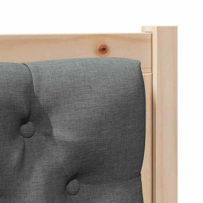 Testiera marrone e grigio scuro 100 cm Legno di pino massello