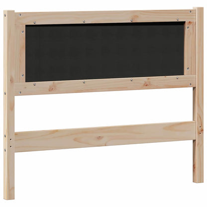 Testiera marrone e grigio scuro 100 cm Legno di pino massello