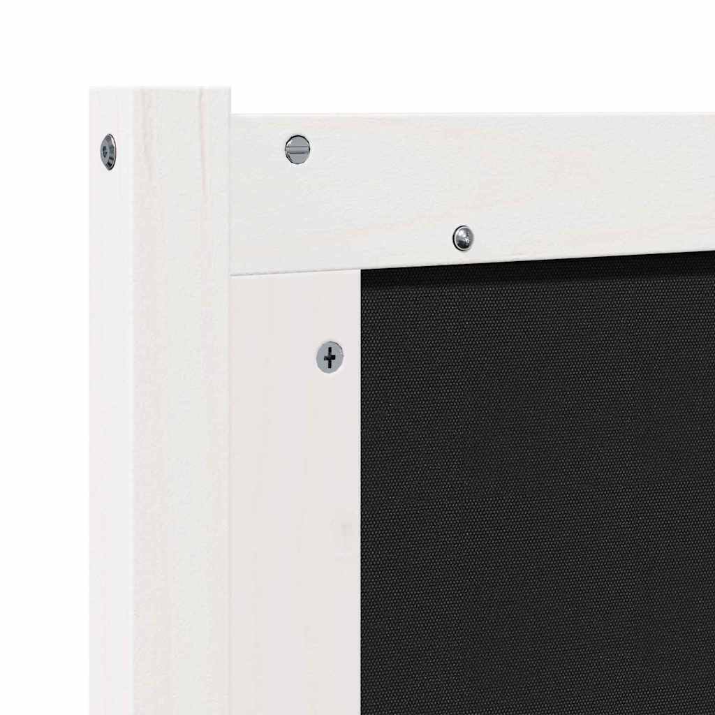 Testiera Bianco e grigio chiaro 100 cm Legno di pino massello