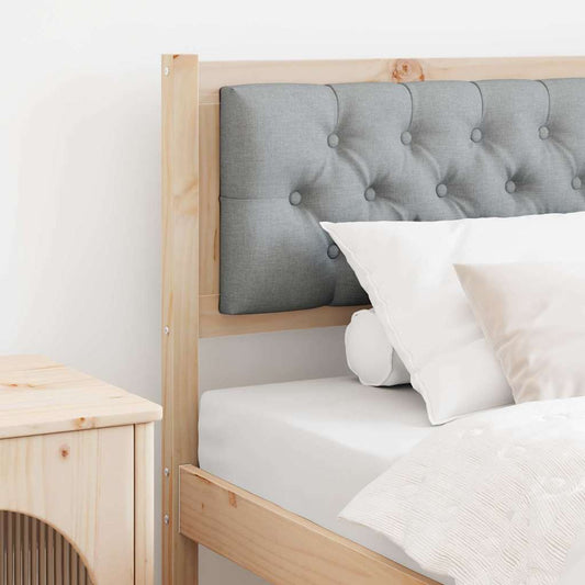 Testiera Marrone e grigio chiaro 90 cm Legno di pino massello