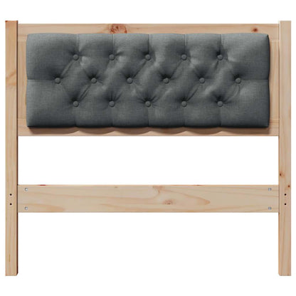 Testiera marrone e grigio scuro 90 cm Legno di pino massello